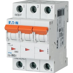 Installatie-automaat (MCB) PLS6, 63A, 3 P, B-kar., 6ka